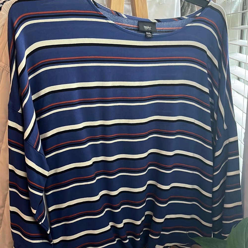 Blue striped top